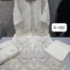 White Bin Saeed IC Series Fancy Fabric Suit with Cutwork & Lakan