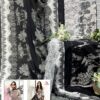 Black and White Aasha Designer Pure Cotton Printed Suit with Patch Embroidery & Cotton Dupatta