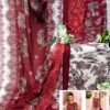 Maroon Aasha Designer Pure Cotton Printed Suit with Patch Embroidery & Cotton Dupatta