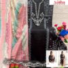 Black Aasha Designer Pure Cotton Printed Suit with Patch Embroidery & Cotton Dupatta