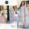 White and Pink Mehboob Tex Ombre Starlet Lawn Collection-26 Pure Cotton Embroidered Suit with Cotton Dupatta