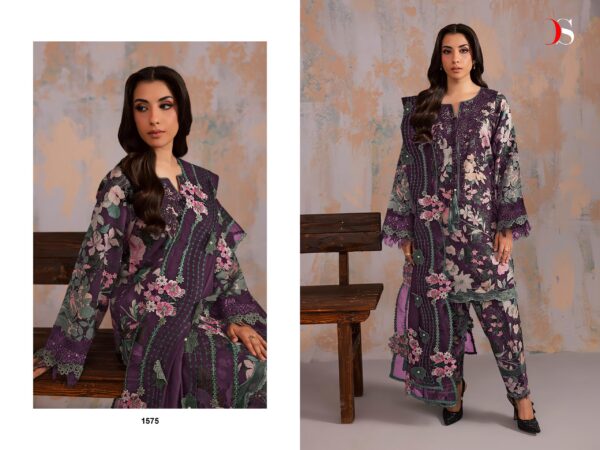 Deep Purple Premium Viscose Rayon Embroidered Suit Set with Cotton Mal Dupatta