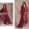 Maroon Premium Viscose Rayon Embroidered Suit Set with Cotton Mal Dupatta