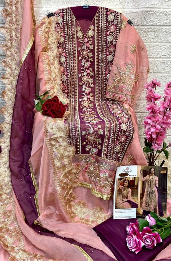 Pink And Wine Super Hit Design by Ramsha – Premium Fabric Ready to Ship