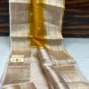 Yellow Exclusive Kora Banarasi Silk Saree with Silk Mark Certification – Rich Pallu Design