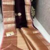 Maroon and Peach Pink Exclusive Kora Banarasi Silk Saree with Silk Mark Certification – Rich Pallu Design