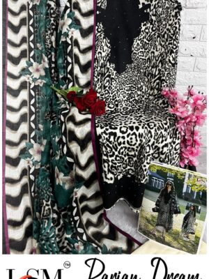 Black Premium Lawn Suit with Cotton Dupatta