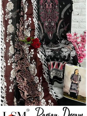 Black Premium Lawn Suit with Cotton Dupatta