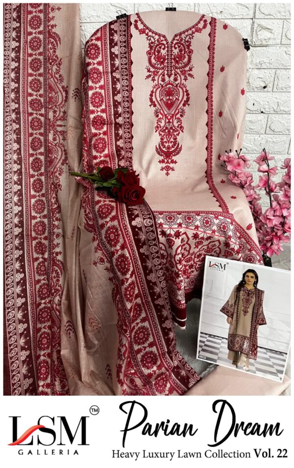 Pink Premium Lawn Suit with Cotton Dupatta