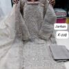 Light Grey Sapphire Party Wear Readymade Pakistani Suit XL – Organza & Georgette Embroidered Collection