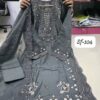 Grey Sapphire Party Wear Readymade Pakistani Suit XL – Organza & Georgette Embroidered Collection