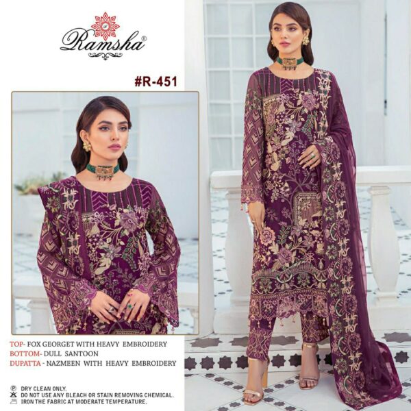 Deep Purple Ramsha Super Hit Designer Suit – Premium Fabric | Ready to Ship