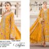 Yellow Heavy Dinting Chiffon with Hand Khatli Embroidery | Ready to Ship