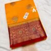 Orange Exclusive Kora Banarasi Silk Saree with Kalakari Maheen Work | Silkmark Certified