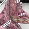 Onion Pink Pure Jam Cotton Dress Material with Karachi Print Neck Lace Border & Fancy Printed Dupatta