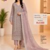 Onion Pink Designer Cotton, Georgette & Organza Suit Set – Elegant Party Wear Collection