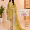 Mustard Yellow Premium Heavy Rayon Printed Suit Set with Muslin Dupatta