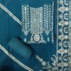 Teal Blue Readymade Cotton Designer Suit