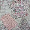 Women's white and pink readymade cotton floral printed 3 piece suit set with matching printed dupatta from Trends Designer Wear.