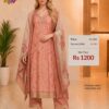 Premium cotton embroidery readymade suit with floral print and matching dupatta for women