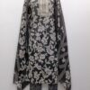 Premium Black Floral Printed Cotton Cambric Embroidered Readymade Suit Set with Kurta Pant and Dupatta for Women