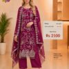 Premium Satin Silk Readymade Embroidered Suit Set for Women in Magenta with Organza Dupatta