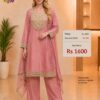 Premium Organza Readymade Co-Ord Set for Women in Pink with Designer Dupatta