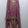 Premium Banarasi Silk Blend Readymade Suit Set for Women in Mauve with Designer Dupatta