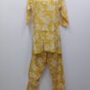 Premium Cotton Floral Print Readymade Co-Ord Set for Women in Yellow