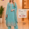 Sky Blue Georgette Embroidered Dress Material for Women by Trends Designer