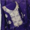 Royal Purple Jimmy Choo embroidered dress material with matching embroidered dupatta for bridal and wedding wear by Trends Designer Wear.