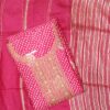 Premium Cotton Mix Dori Thread Embroidered Pink Dress Material for Women with Matching Dupatta