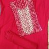 Premium Cotton Mix Stone Work Pink Dress Material for Women with Matching Dupatta