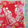 Premium Ruby Red Georgette Embroidered Dress Material with Printed Georgette Dupatta by Trends Designer Wear