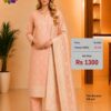 Pure Banarasi Silk Suit Peach Designer Dress Material with Banarasi Woven Dupatta