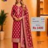 Rani Pink Pure Banarasi Silk Dress Material with Designer Banarasi Dupatta