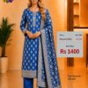 Sapphire Blue Pure Banarasi Silk Dress Material with Designer Banarasi Dupatta