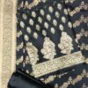 Charcoal Grey Pure Banarasi Silk Dress Material with Designer Banarasi Dupatta