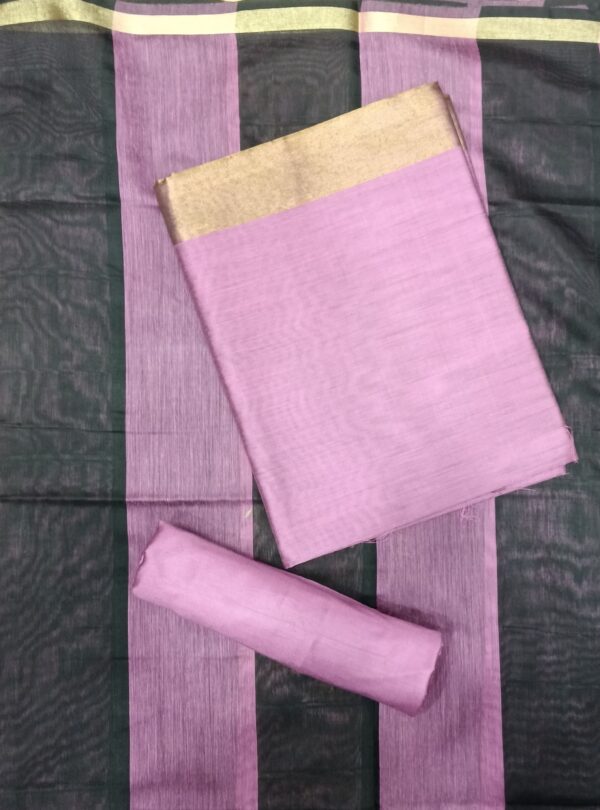 Pure Banarasi Silk Lavender Designer Dress Material with Banarasi Dupatta by Trends Designer Wear